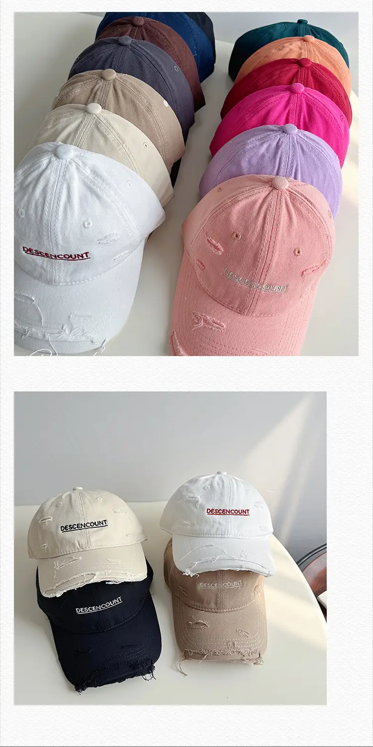 Korean Letter Embroidered Baseball Caps for Men Women — feature 27