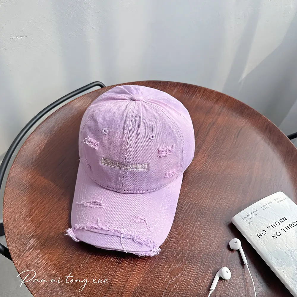 Korean Letter Embroidered Baseball Caps for Men Women