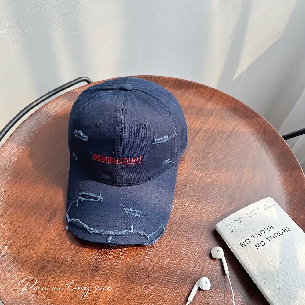 Korean Letter Embroidered Baseball Caps for Men Women