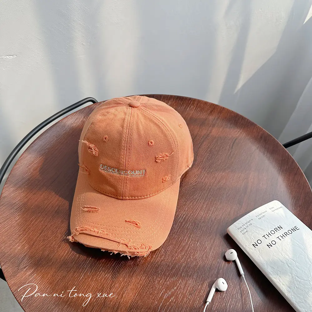 Korean Letter Embroidered Baseball Caps for Men Women
