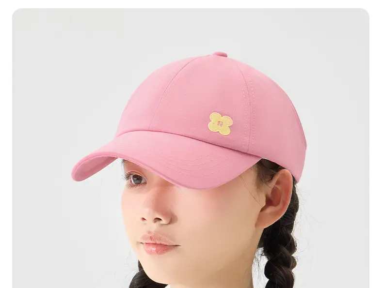 Pink Cotton Peaked Cap for Girls Spring Summer — feature 28