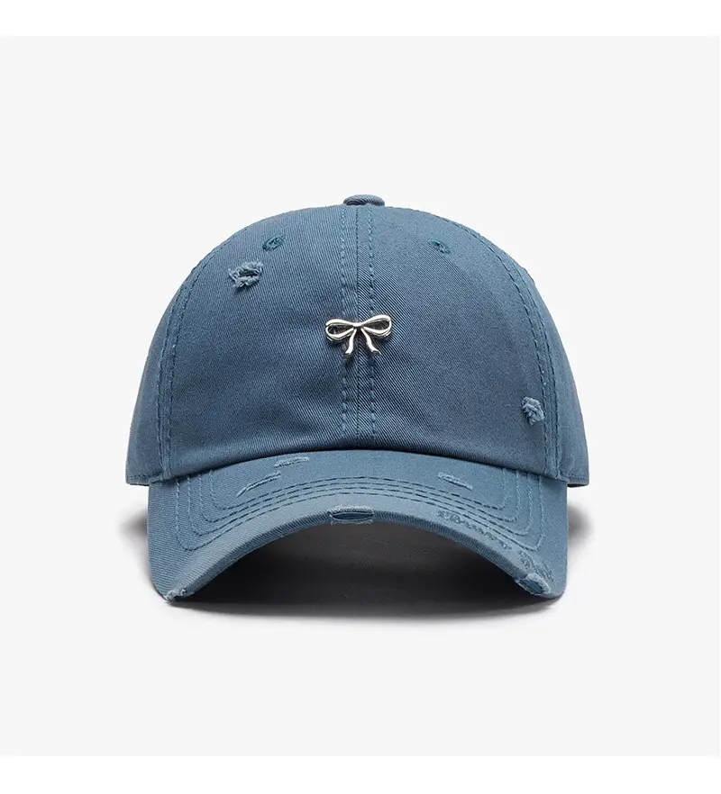Women Bow Embroidered Baseball Cap Beige — feature 14