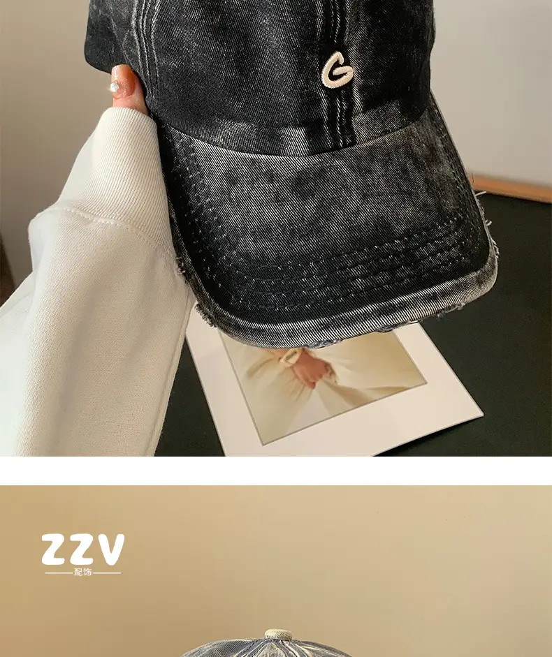 Pink Vintage Baseball Cap Women Wide Brim — feature 15