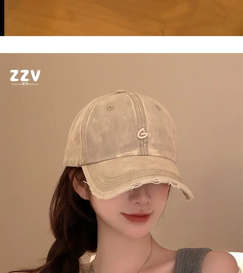 Pink Vintage Baseball Cap Women Wide Brim — feature 8