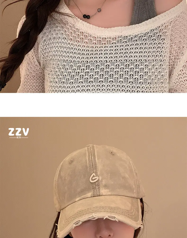 Pink Vintage Baseball Cap Women Wide Brim — feature 9