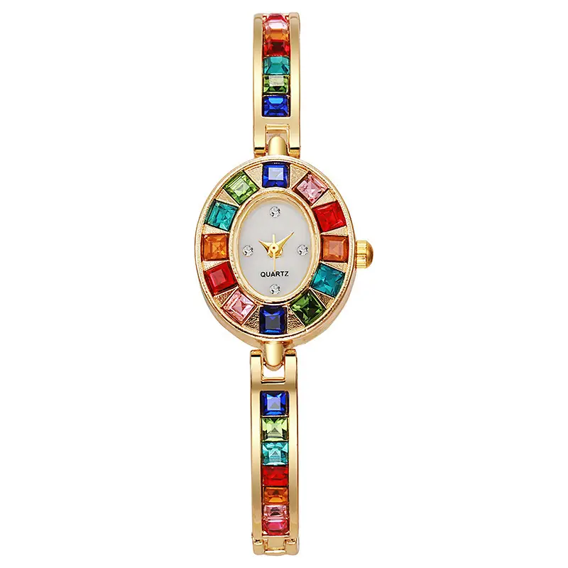 Gold Crystal Bracelet Watch for Women