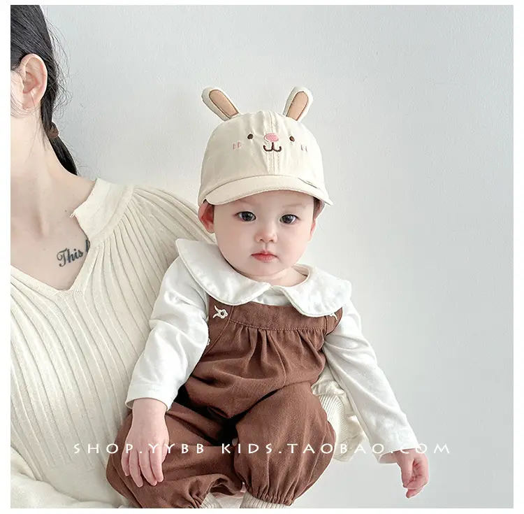Cute Pink Rabbit Cap for Kids Blue with Bunny Ears — feature 4