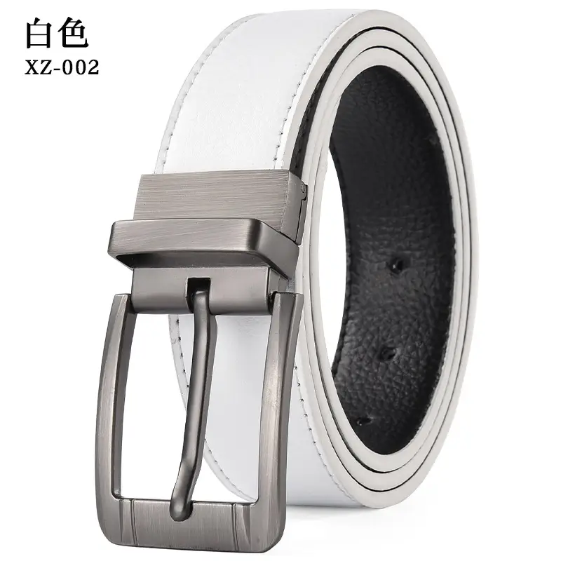 Men's Brown Leather Belt with Silver Buckle - Image 11