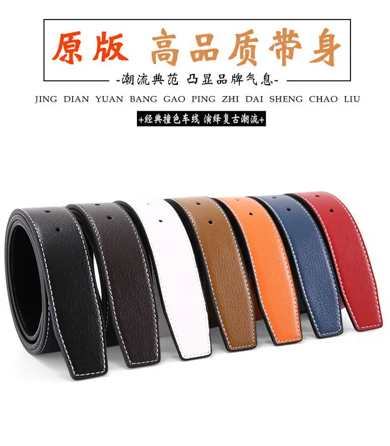 Men's Brown Leather Belt with Silver Buckle — feature 2