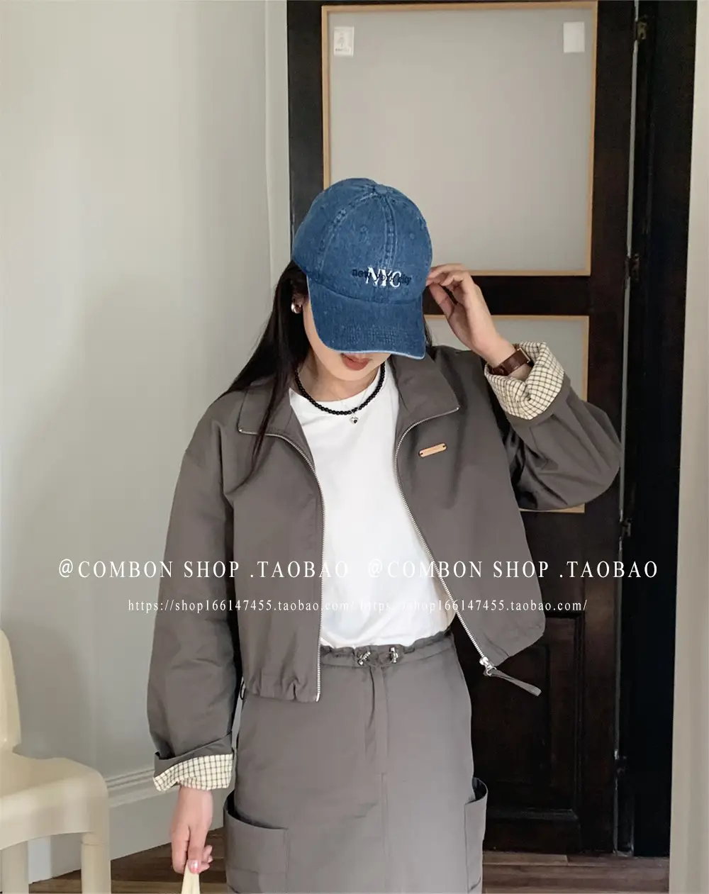 American Vintage Denim Baseball Cap Women Spring Summer NYC Letter Deep Top Big Head Cap Men Sunscreen Hat โ feature 15