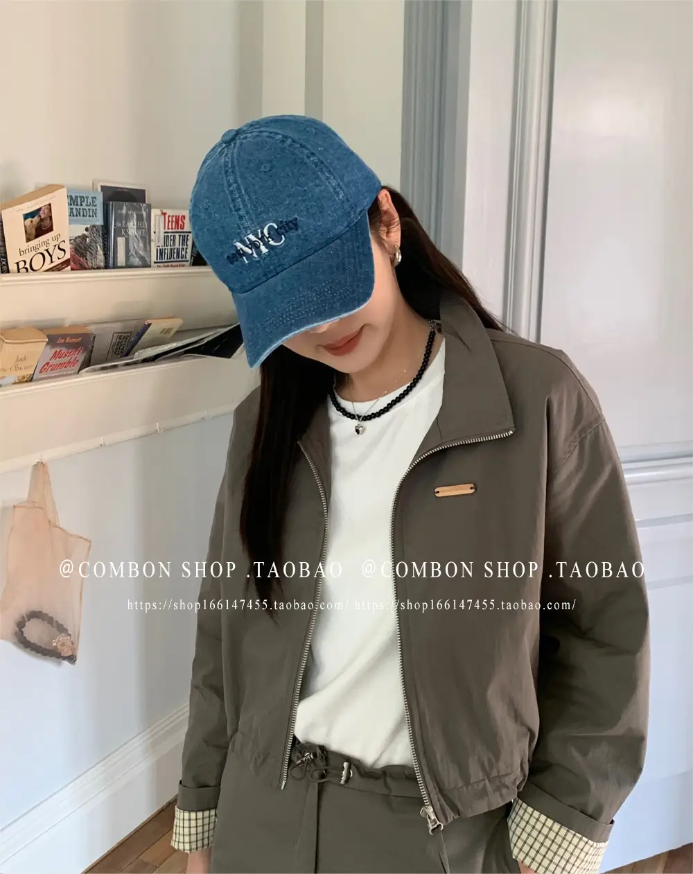 American Vintage Denim Baseball Cap Women Spring Summer NYC Letter Deep Top Big Head Cap Men Sunscreen Hat โ feature 20