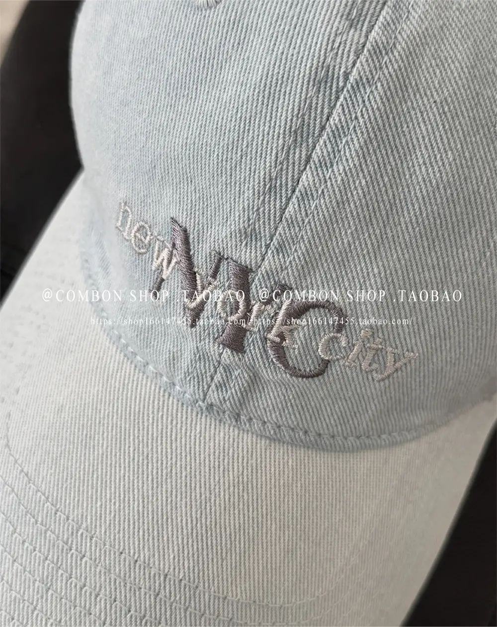 American Vintage Denim Baseball Cap Women Spring Summer NYC Letter Deep Top Big Head Cap Men Sunscreen Hat โ feature 23