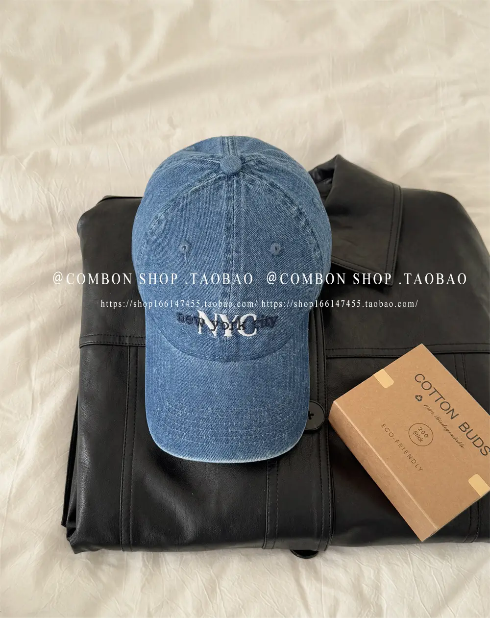 American Vintage Denim Baseball Cap Women Spring Summer NYC Letter Deep Top Big Head Cap Men Sunscreen Hat โ feature 6