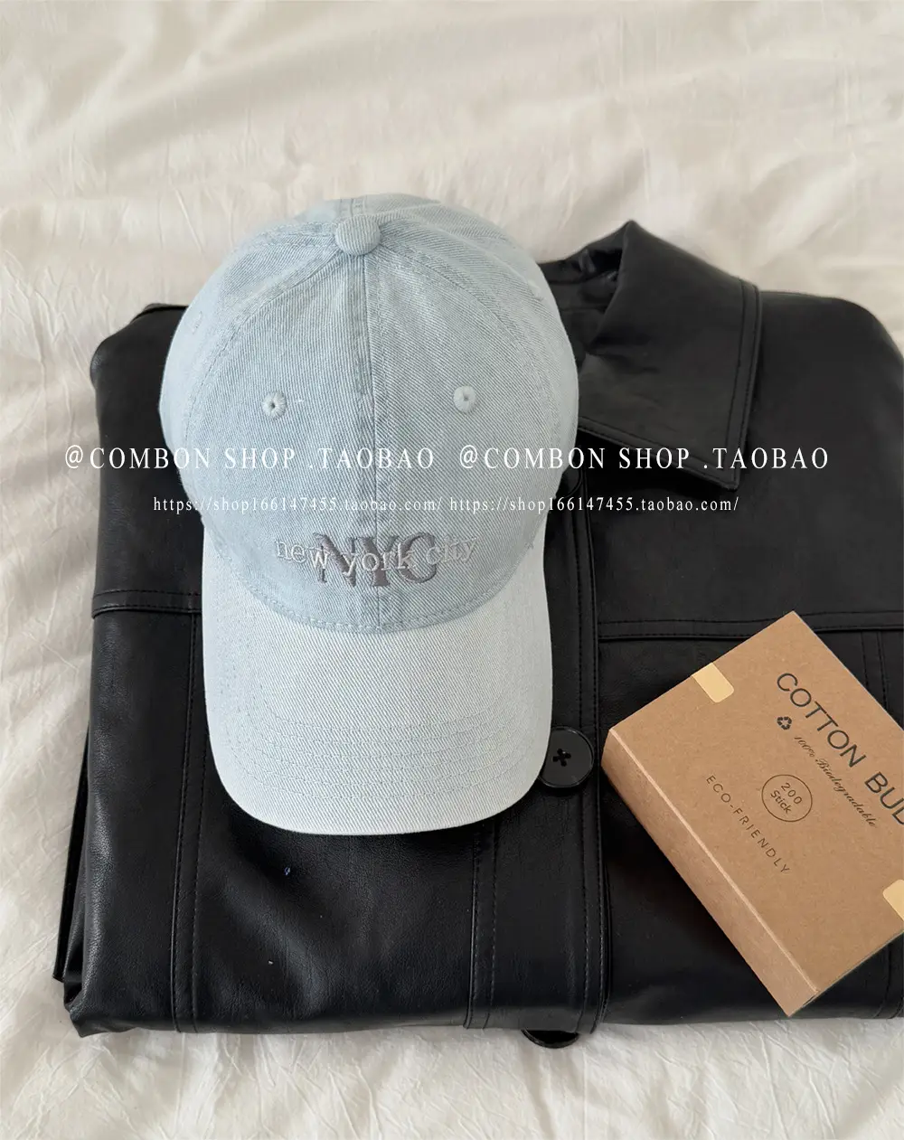 American Vintage Denim Baseball Cap Women Spring Summer NYC Letter Deep Top Big Head Cap Men Sunscreen Hat - Image 3