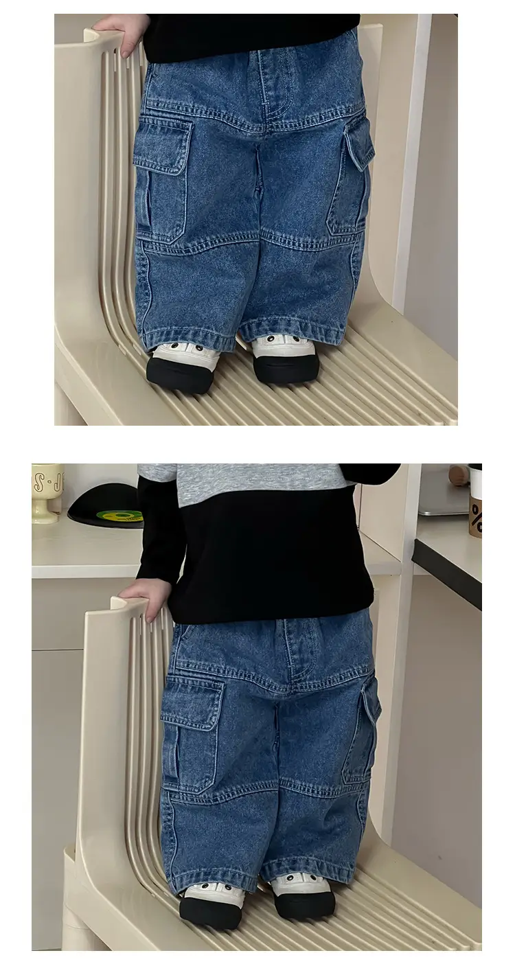 Kids Long Sleeve T-Shirt Jeans Suit Autumn New Korean Style Boys — feature 9