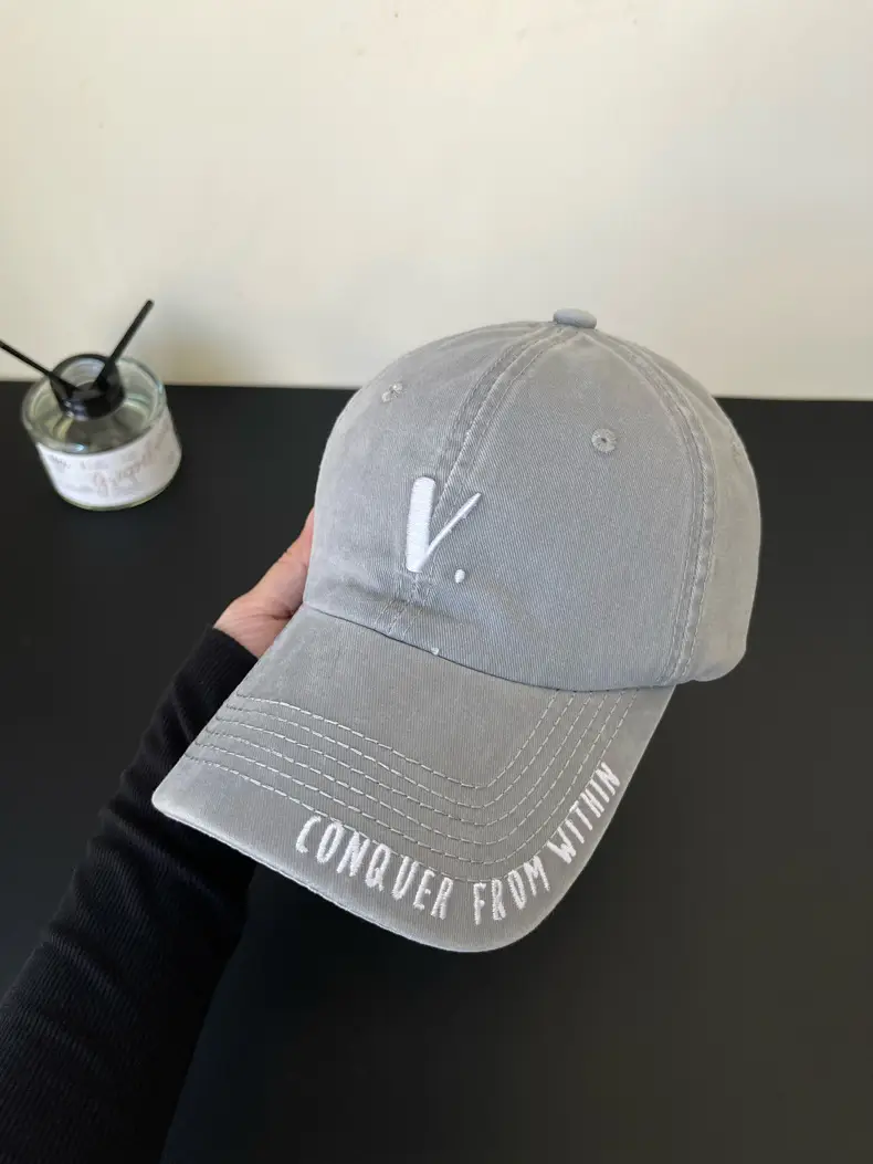 Korean-style Black Baseball Cap with Wide Brim for Men Women — feature 20