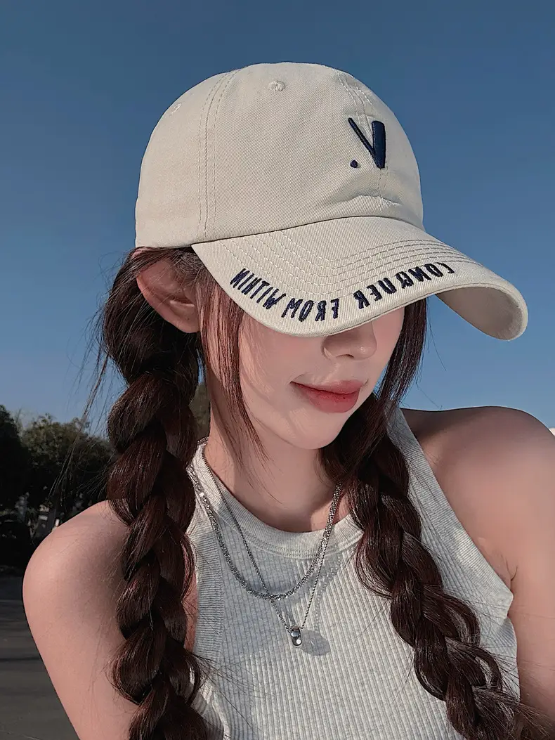 Korean-style Black Baseball Cap with Wide Brim for Men Women — feature 6