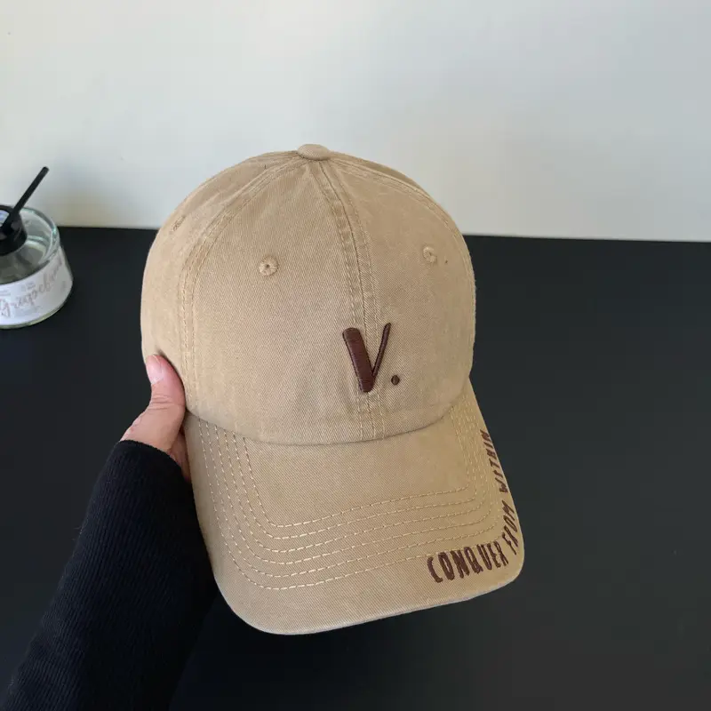 Korean-style Black Baseball Cap with Wide Brim for Men Women - Image 3