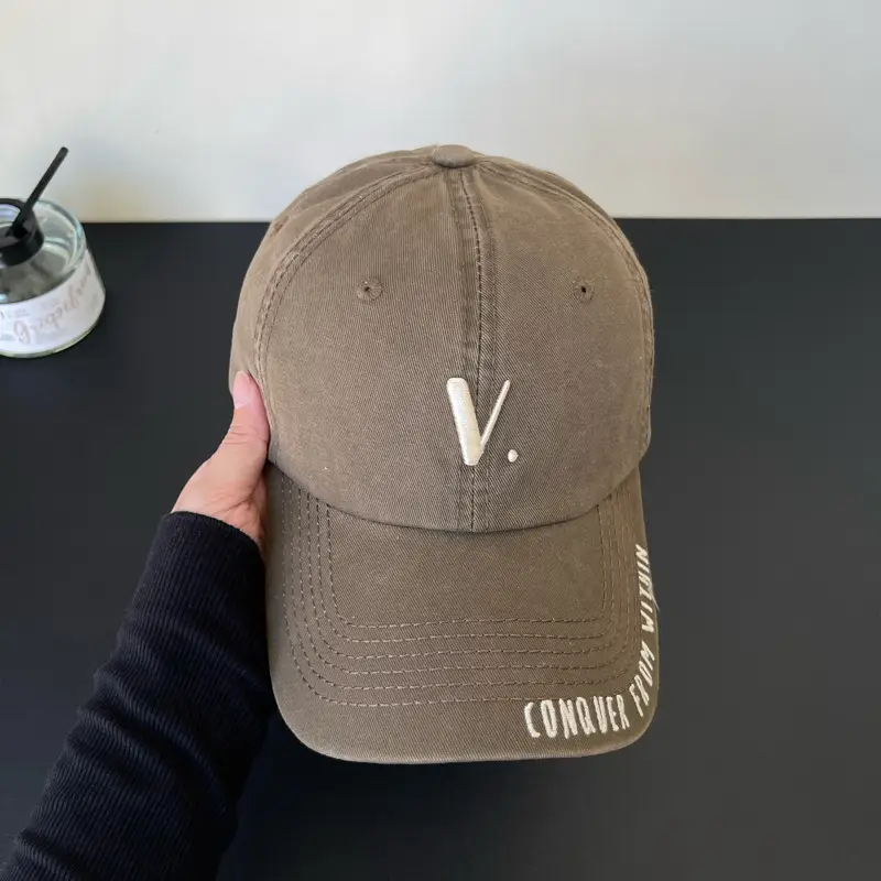 Korean-style Black Baseball Cap with Wide Brim for Men Women - Image 4