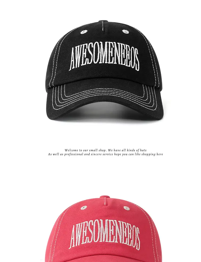 Women Baseball Caps 2025 Contrast Stitched Letter Embroidered — feature 16