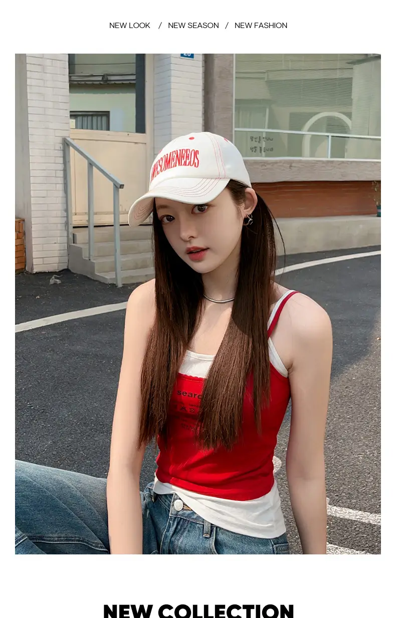 Women Baseball Caps 2025 Contrast Stitched Letter Embroidered — feature 8
