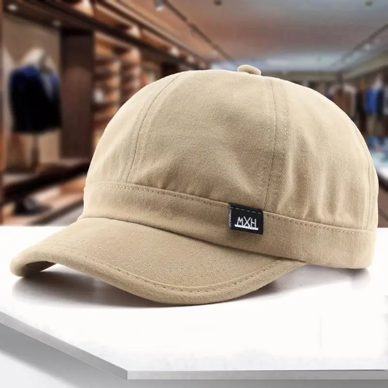 Men's Japanese Sunshade Cap Khaki Short Bristle Baseball - Image 7