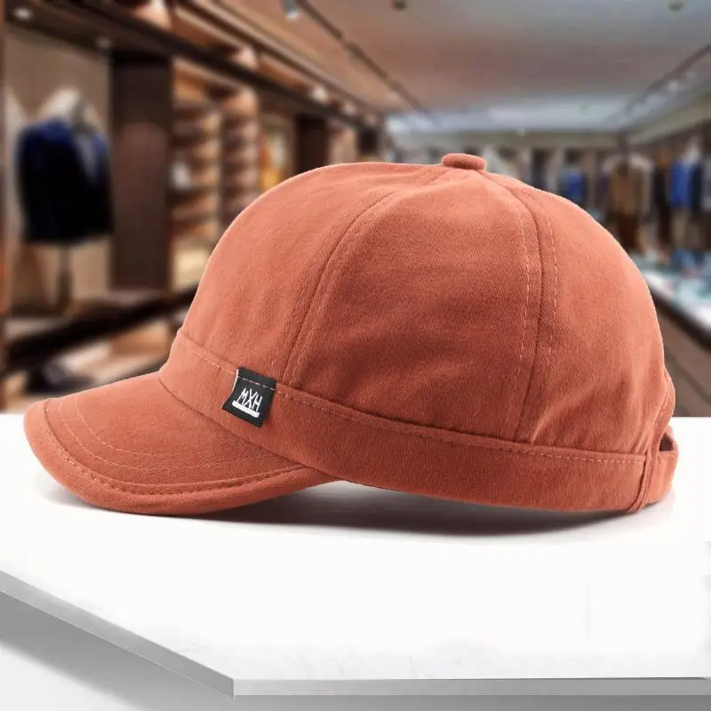 Men's Japanese Sunshade Cap Khaki Short Bristle Baseball - Image 8