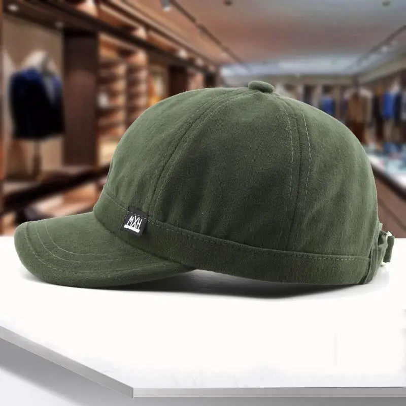 Men's Japanese Sunshade Cap Khaki Short Bristle Baseball - Image 9