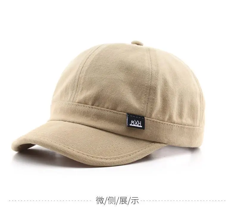 Men's Japanese Sunshade Cap Khaki Short Bristle Baseball — feature 4