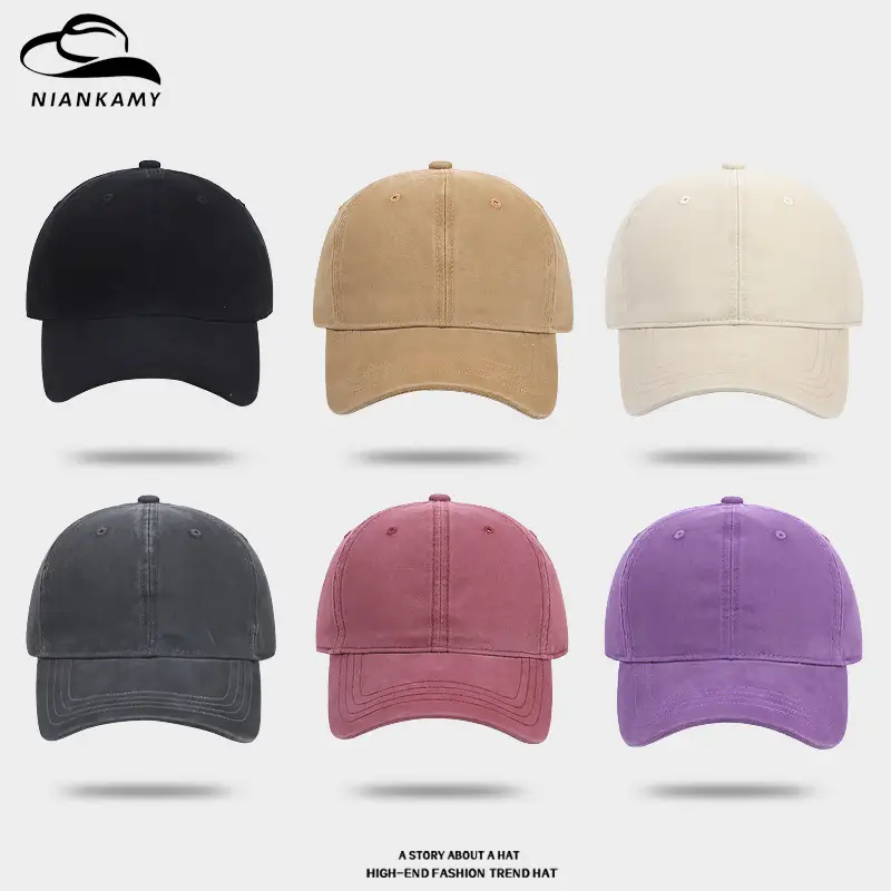 Men & Women Retro Washable Baseball Caps Summer Sunshade - Image 7