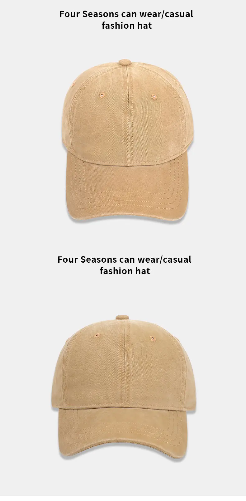 Men & Women Retro Washable Baseball Caps Summer Sunshade — feature 11