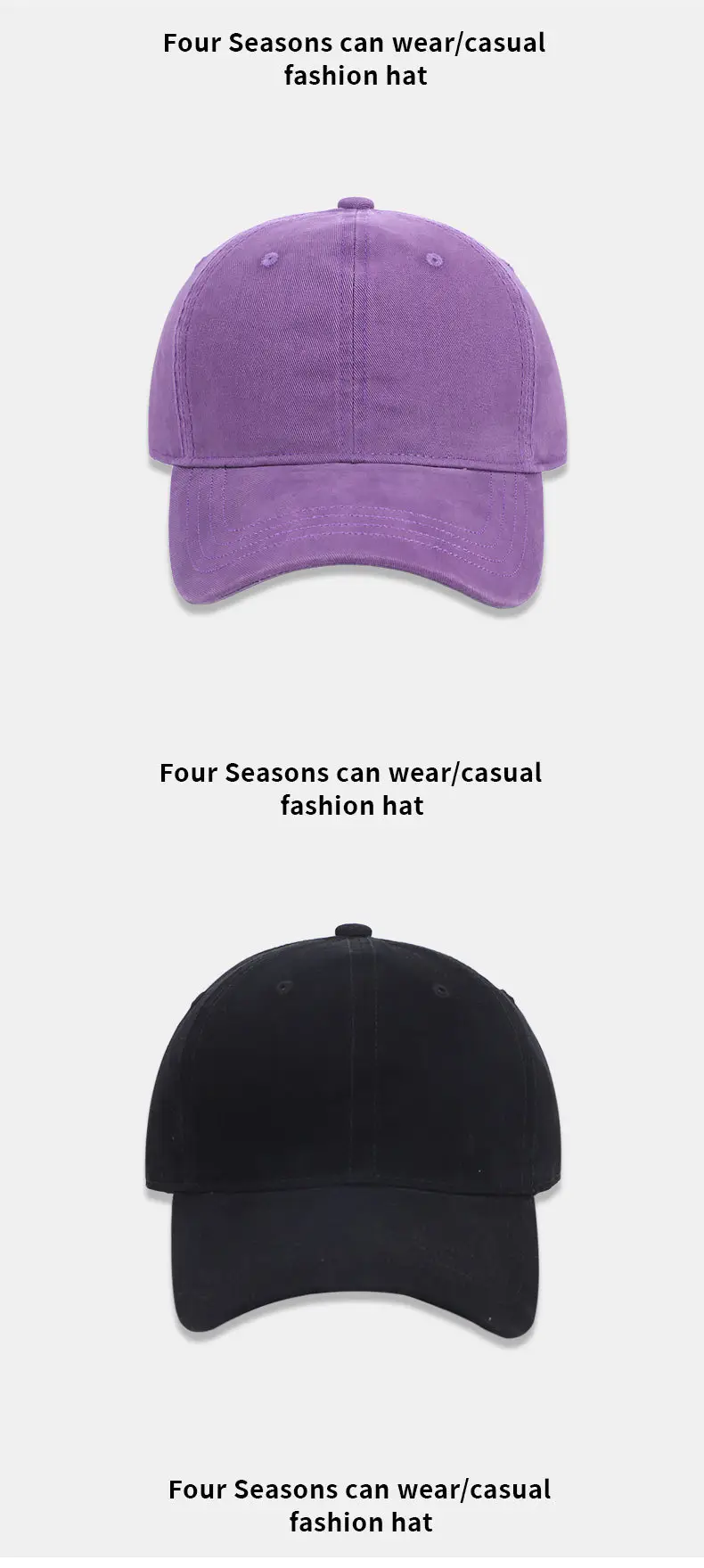 Men & Women Retro Washable Baseball Caps Summer Sunshade — feature 13