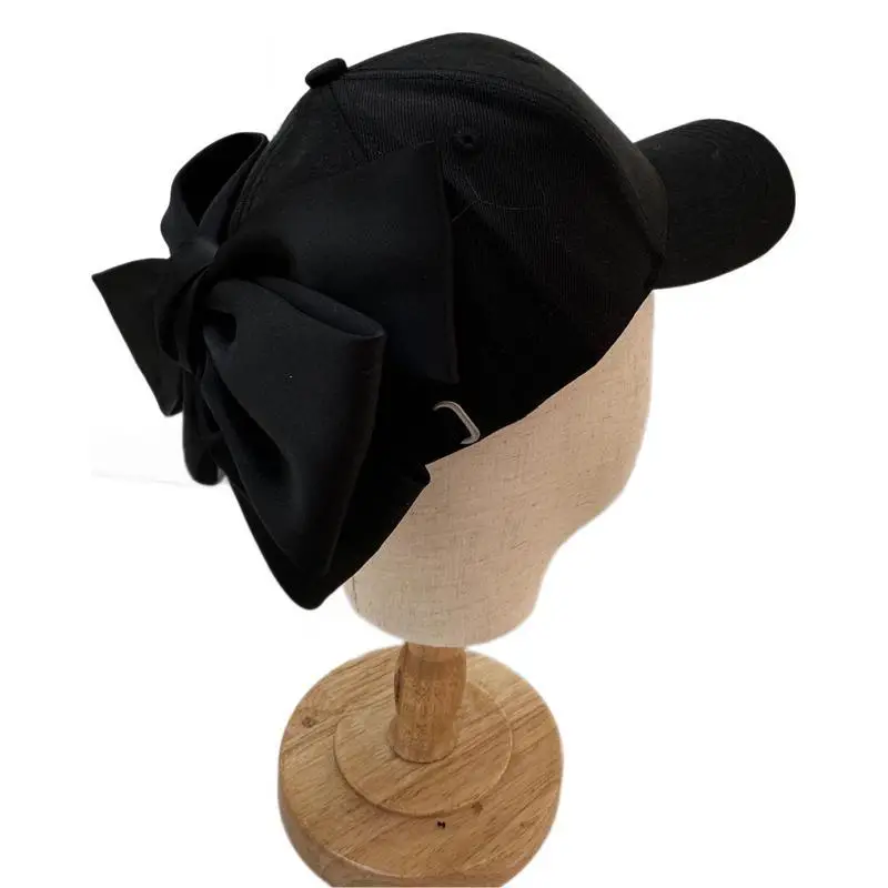 Women Korean Style Bow Hat Baseball Cap Red Coat