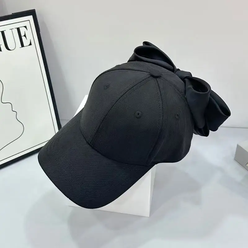 Women Korean Style Bow Hat Baseball Cap Red Coat — feature 8
