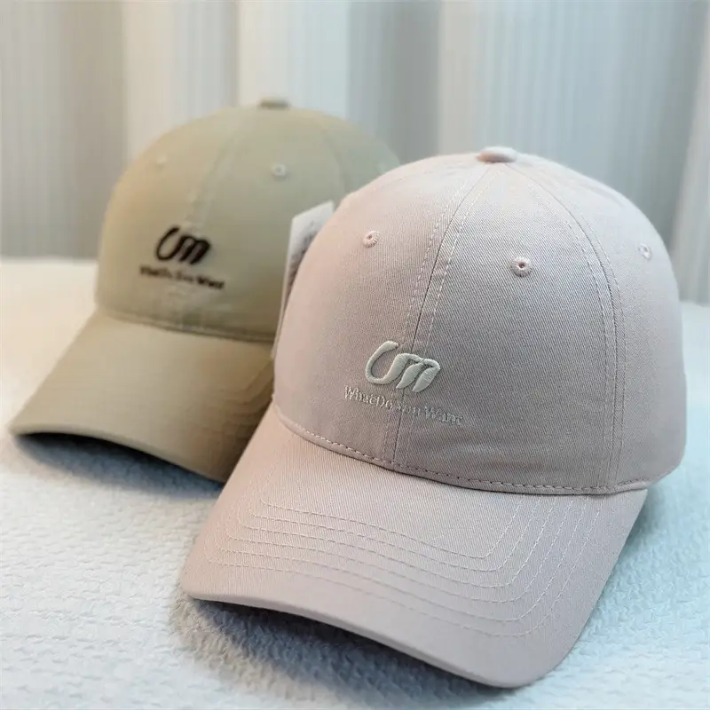 White Letter Embroidered Baseball Cap for Women Men