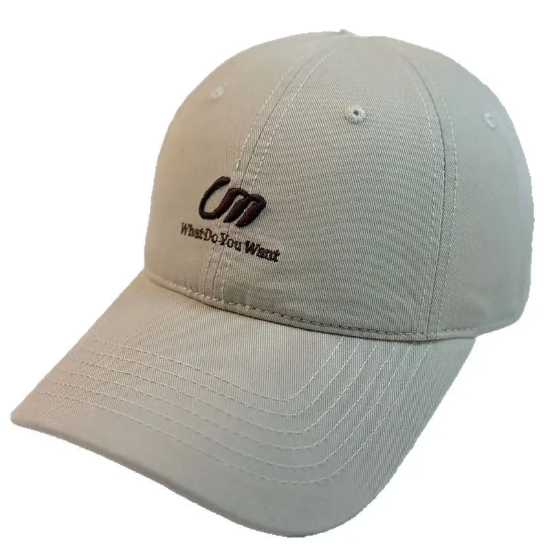 White Letter Embroidered Baseball Cap for Women Men