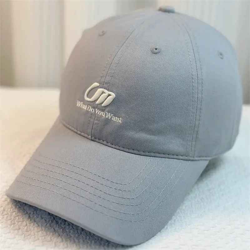 White Letter Embroidered Baseball Cap for Women Men