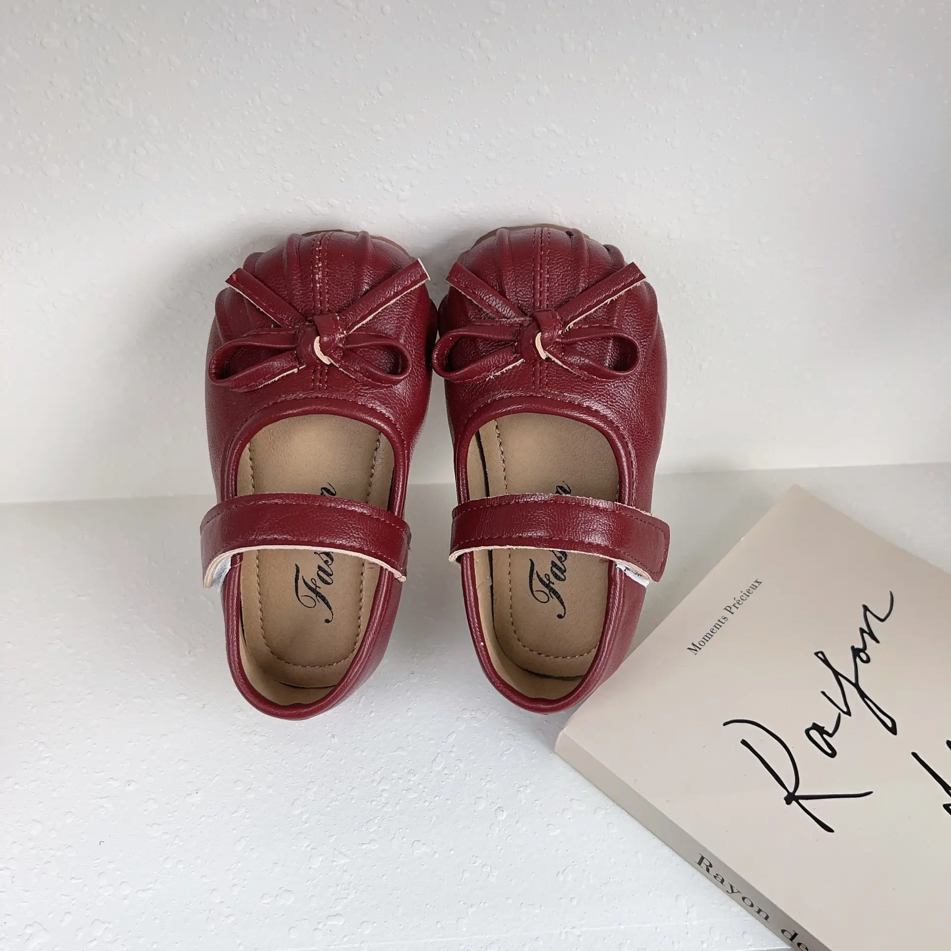 Women's Princess Bow Baby Shoes Red 1-3Yrs