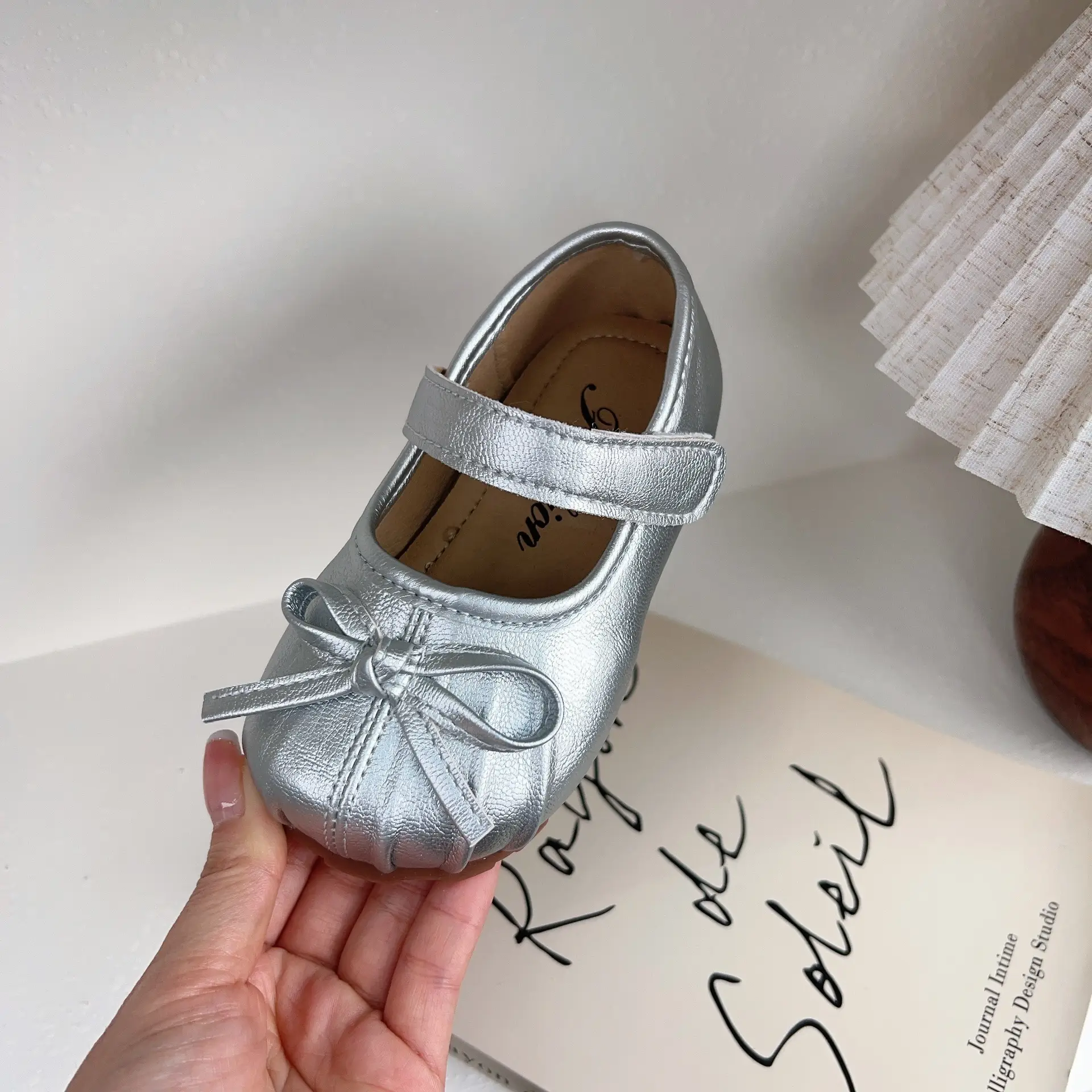 Women's Princess Bow Baby Shoes Red 1-3Yrs — feature 15