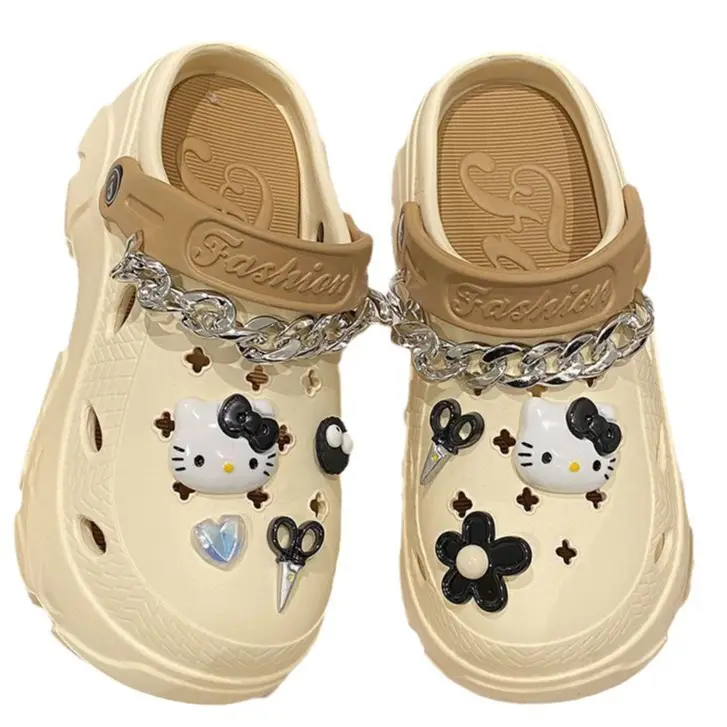 EVA Thick Bottom Cartoon Cute Cave Shoes Women's Spring and Summer Outwear 2025 New Style Small Toe Sandals - Image 6