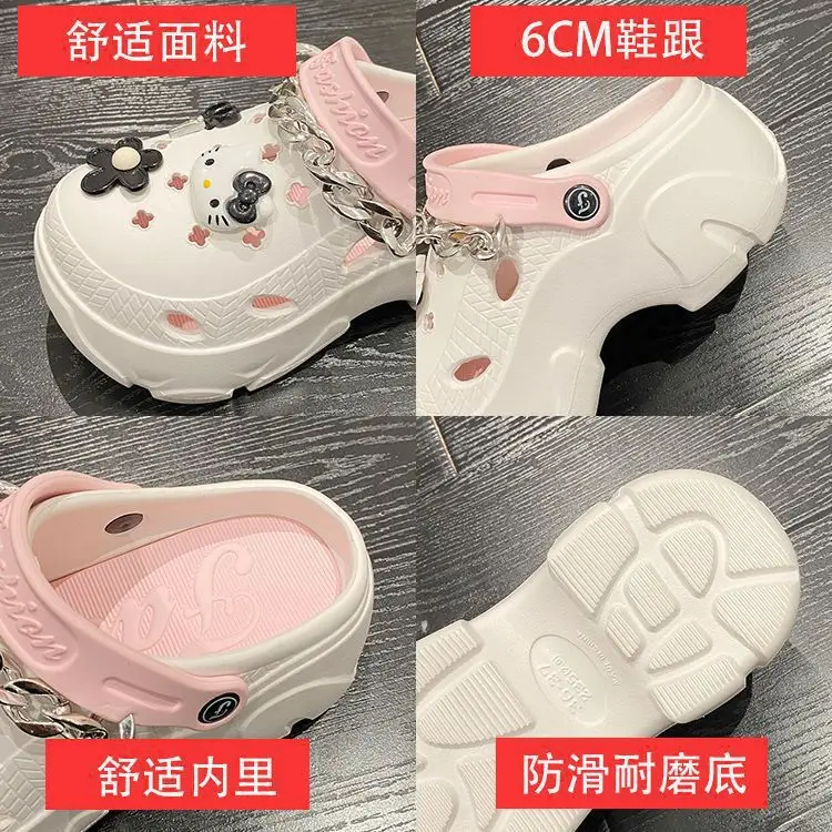 EVA Thick Bottom Cartoon Cute Cave Shoes Women's Spring and Summer Outwear 2025 New Style Small Toe Sandals — feature 13