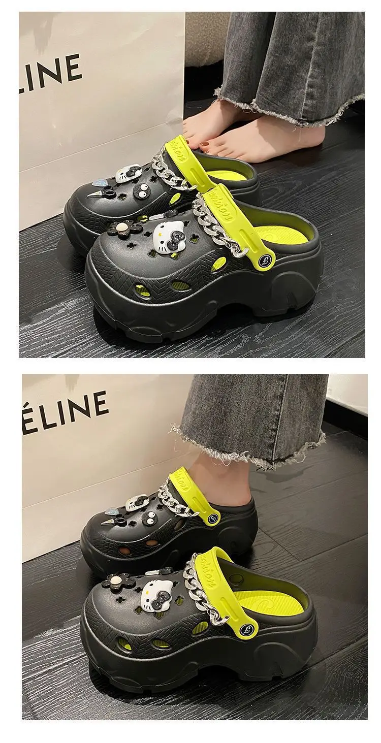 EVA Thick Bottom Cartoon Cute Cave Shoes Women's Spring and Summer Outwear 2025 New Style Small Toe Sandals — feature 15