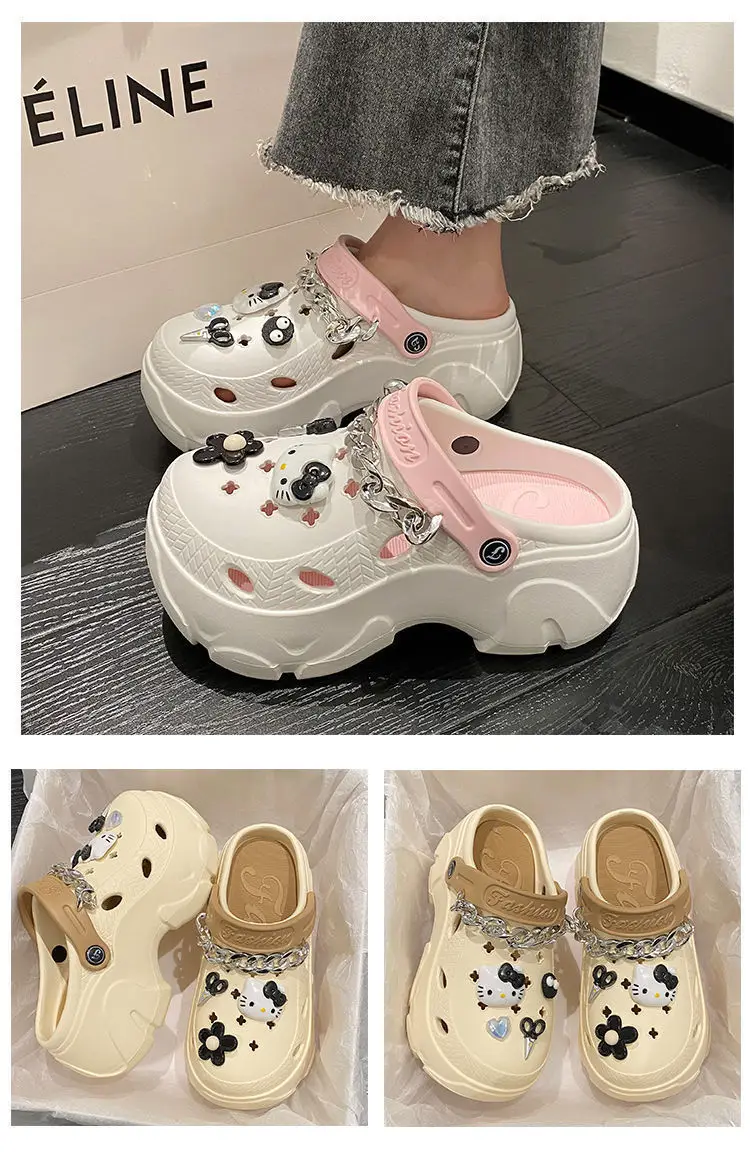EVA Thick Bottom Cartoon Cute Cave Shoes Women's Spring and Summer Outwear 2025 New Style Small Toe Sandals — feature 16