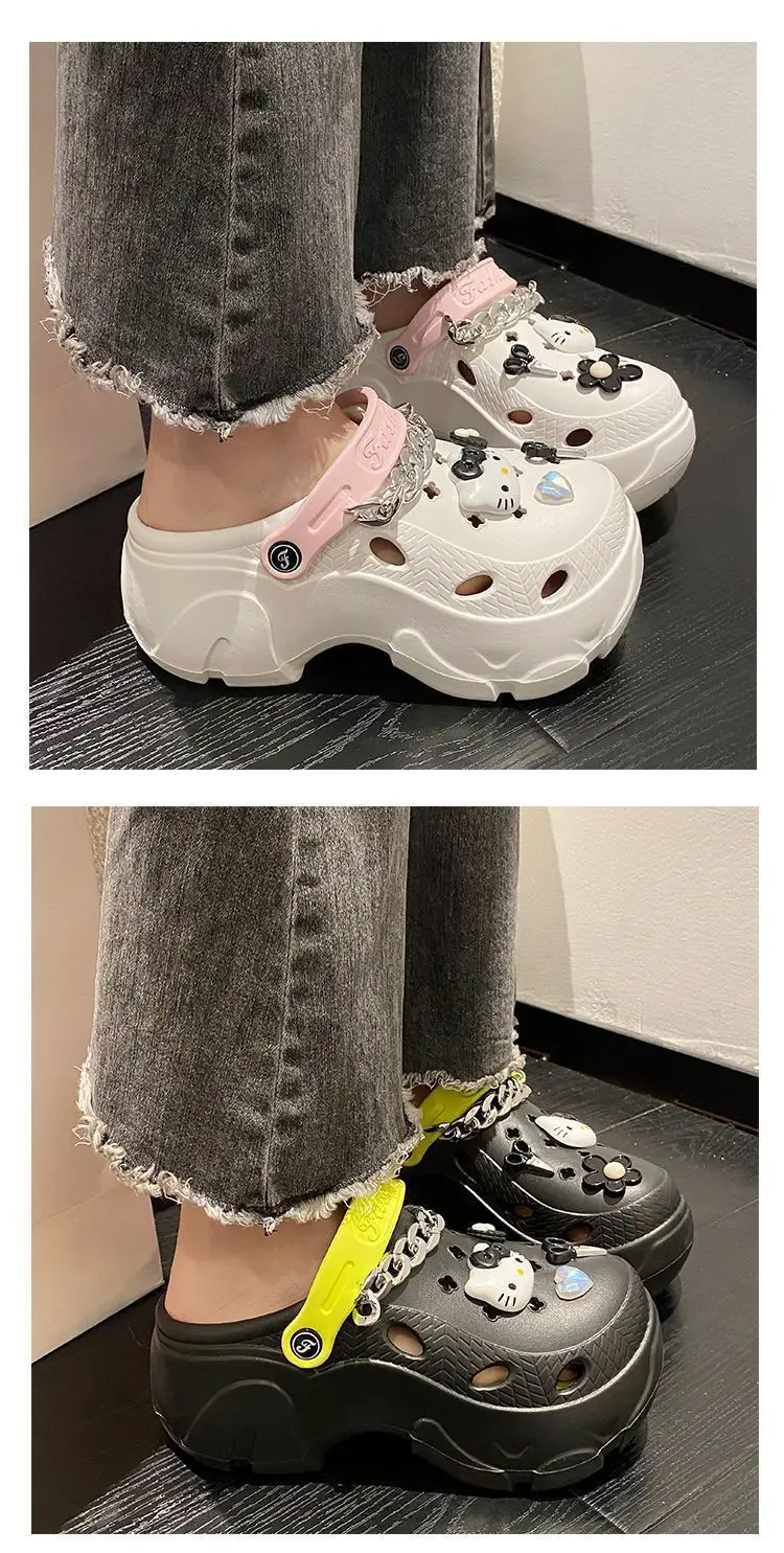 EVA Thick Bottom Cartoon Cute Cave Shoes Women's Spring and Summer Outwear 2025 New Style Small Toe Sandals — feature 18