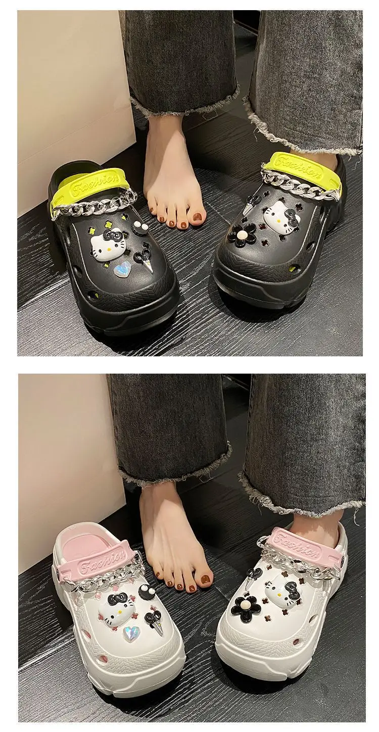 EVA Thick Bottom Cartoon Cute Cave Shoes Women's Spring and Summer Outwear 2025 New Style Small Toe Sandals — feature 19