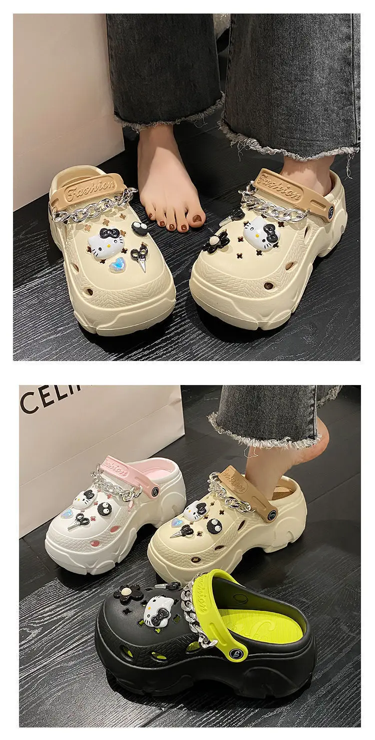 EVA Thick Bottom Cartoon Cute Cave Shoes Women's Spring and Summer Outwear 2025 New Style Small Toe Sandals — feature 20