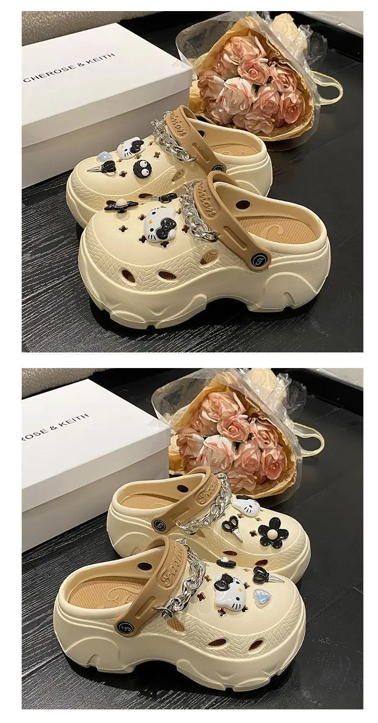 EVA Thick Bottom Cartoon Cute Cave Shoes Women's Spring and Summer Outwear 2025 New Style Small Toe Sandals — feature 22