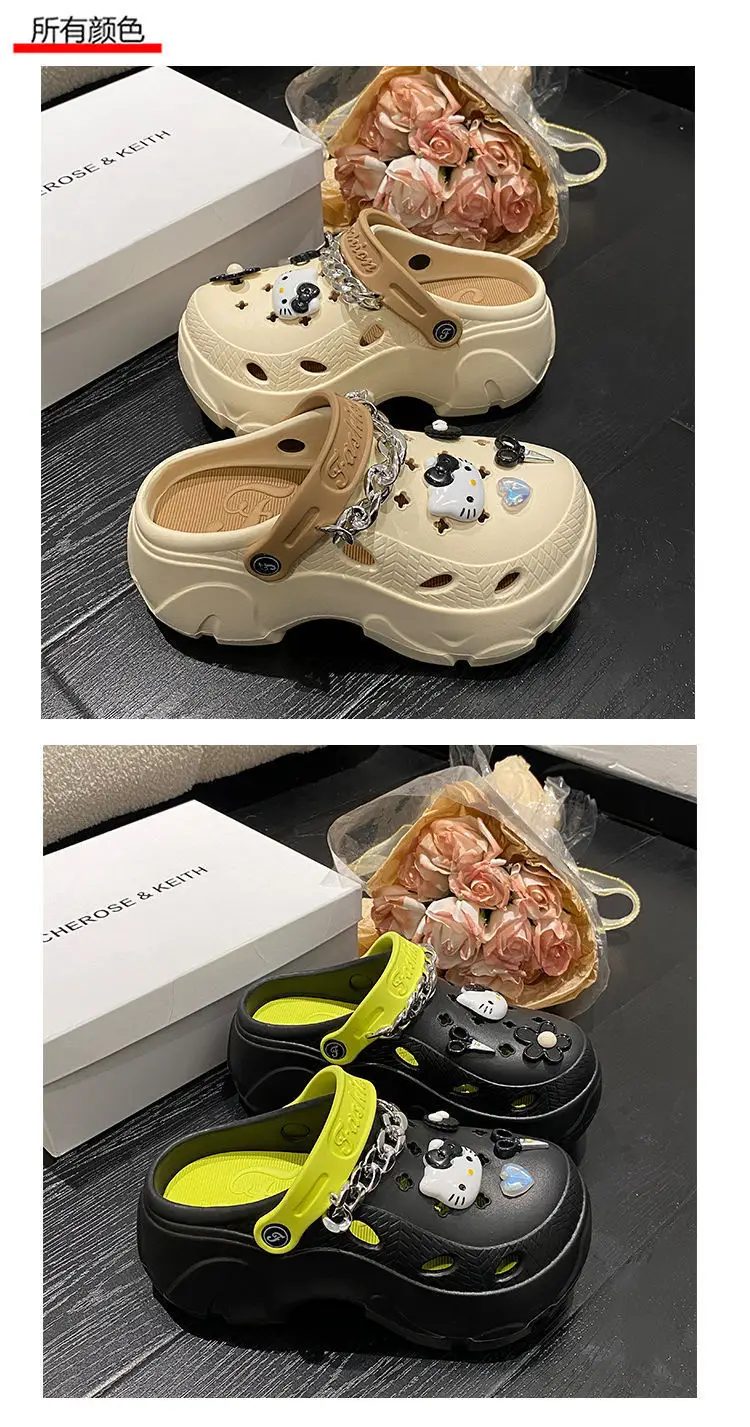 EVA Thick Bottom Cartoon Cute Cave Shoes Women's Spring and Summer Outwear 2025 New Style Small Toe Sandals — feature 23
