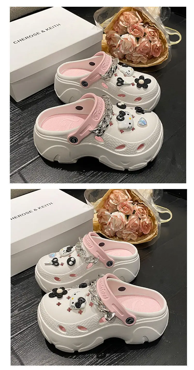 EVA Thick Bottom Cartoon Cute Cave Shoes Women's Spring and Summer Outwear 2025 New Style Small Toe Sandals — feature 24