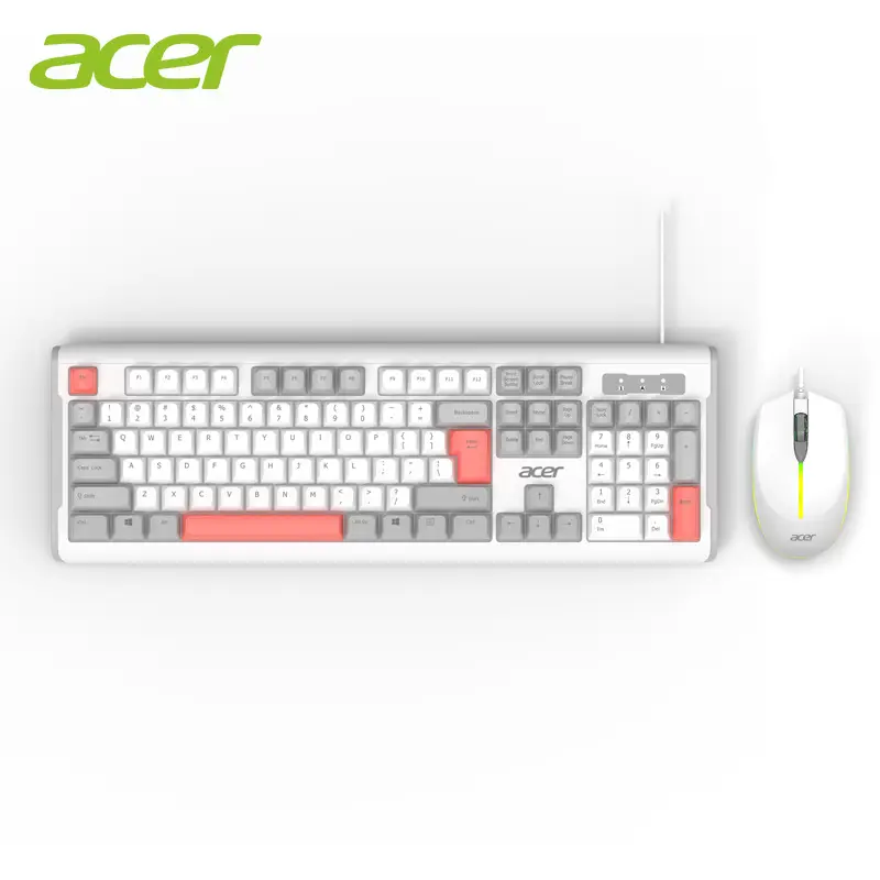 Wholesale Wired Keyboard and Wireless Keyboard and Mouse Set with Ball Caps, Silent Typing, USB Interface, Plug and Play